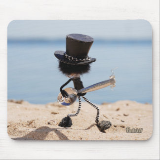Mousepad Fubby gitarist met look alike Slash hoed.
