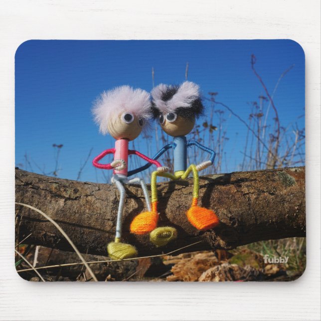 Mousepad Fubby paartje dat romantisch verliefd zitten. (Frente)