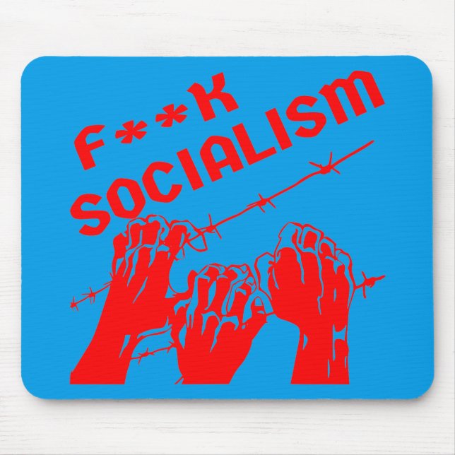 Mousepad Fuc>| Fio de Barb Socialismo #USAPatriotGraphics © (Frente)