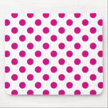 Mousepad Fuchsia bolinhas<br><div class="desc">Fuchsia e bolinhas brancas</div>