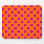 Mousepad Fuchsia bolinhas em laranja<br><div class="desc">Fuchsia bolinhas em laranja</div>