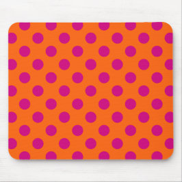 Mousepad Fuchsia bolinhas em laranja