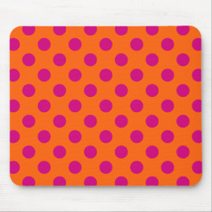 Mousepad Fuchsia bolinhas em laranja