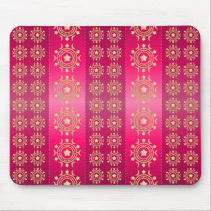 Mousepad Fuchsia Oriental Mandala Patterno