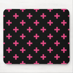 Mousepad Fuchsia polka cruza a preto