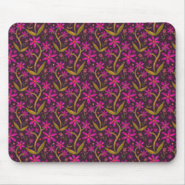 Mousepad Fúcsia | Margaridas Dançantes em Aquarela