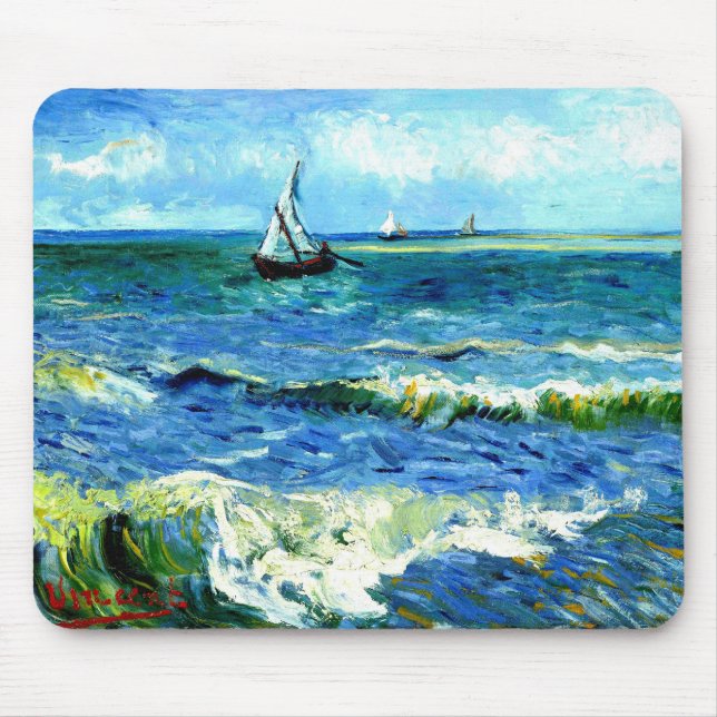 Mousepad Fuga em Saintes-Maries, Vincent Van Gogh (Frente)