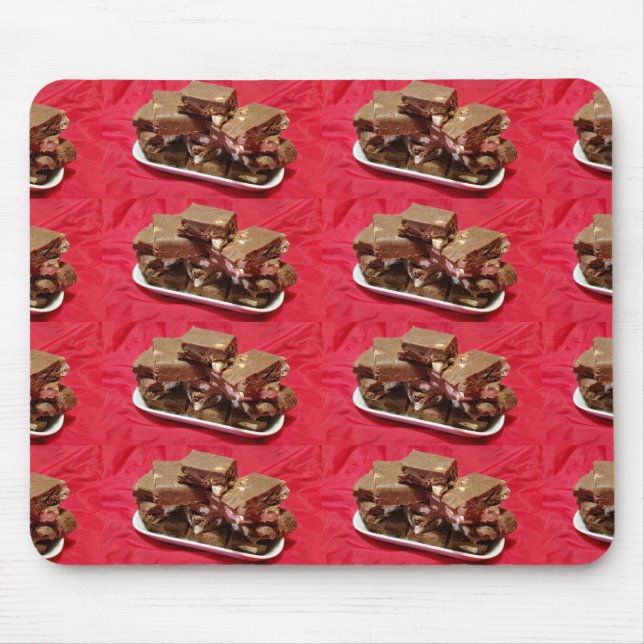 Mousepad Fuja De Chocolate De Cereja Em Uma Placa (Frente)