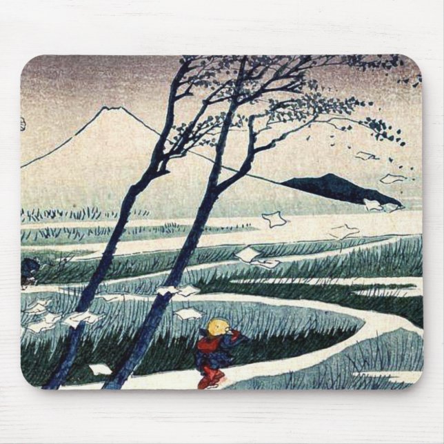 Mousepad Fukeiga por Katsushika, Hokusai Ukiyoe (Frente)