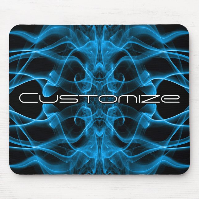 Mousepad Fumaça Azul Temperamental Arte Abstrata Personaliz (Frente)
