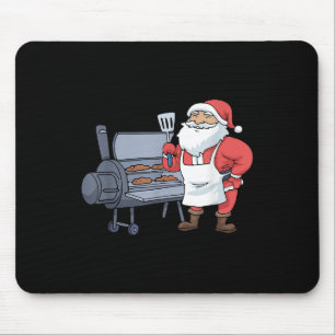 Mousepad Fumaça Natal Barbecue Santa Claus Grill