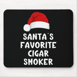 Mousepad Fumante de charuto favorito do Papai Noel de Natal