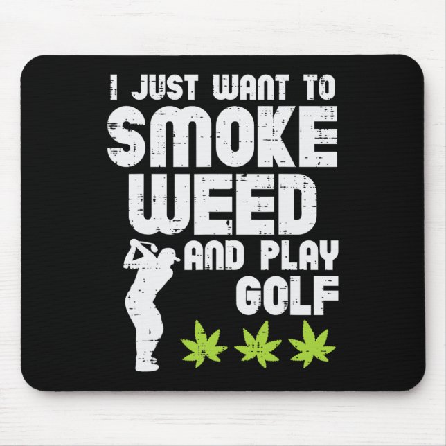 Mousepad Fumar Maconha Jogar Golfe Golfe Thc Golfista Doidã (Frente)