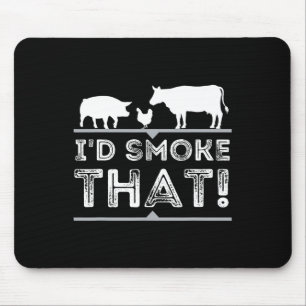 Mousepad Fumava aquele Churrasco Engraçado Barbecue Pitmast