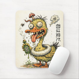 Mousepad Fun and weired hand drawn cartoon duck monster