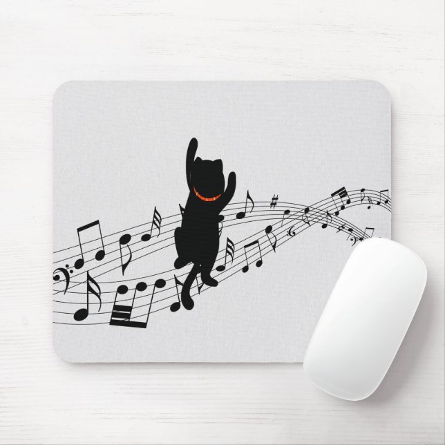 Mousepad Funcionarios de Música de Subida de Gato (Com mouse)