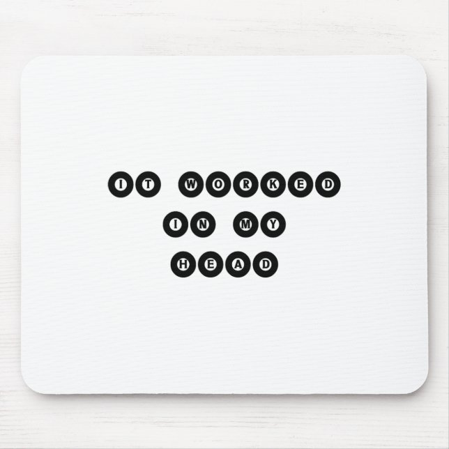 Mousepad Funcionou Na Minha Cabeça - Jogadores De Piscina B (Frente)