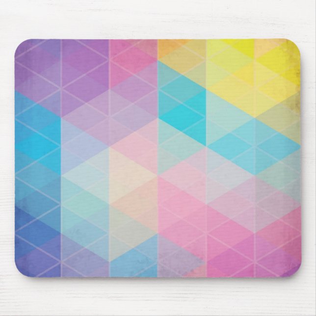 Mousepad Fundo abstrato colorido dos triângulos (Frente)
