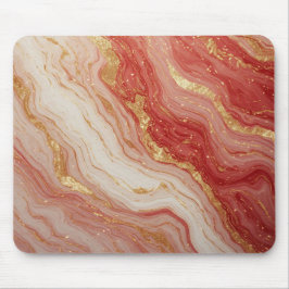 Mousepad Fundo Abstrato de Mármore Dourado com Redemoinhos 