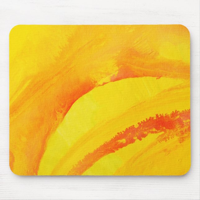 Mousepad fundo amarelo. aguarela no papel (Frente)