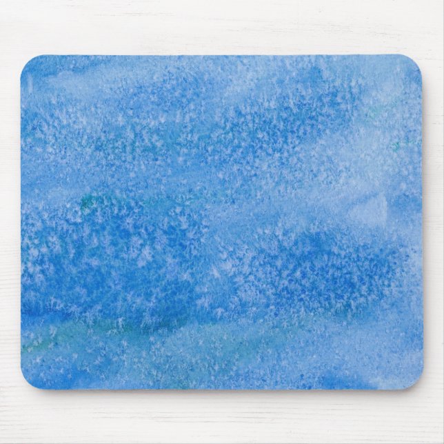 Mousepad Fundo azul da aguarela (Frente)