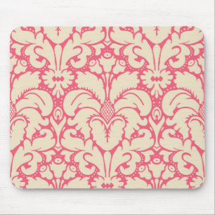 Mousepad Fundo barroco 2 do damasco do estilo