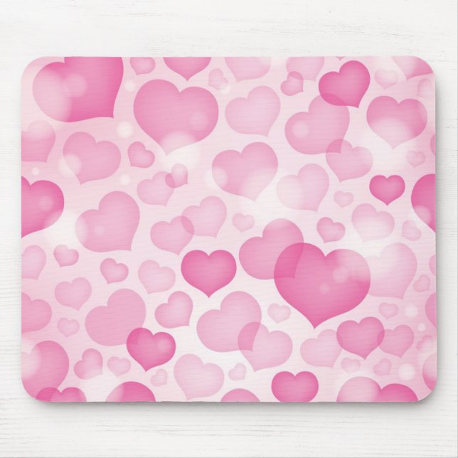 Mousepad Fundo com corações (Frente)