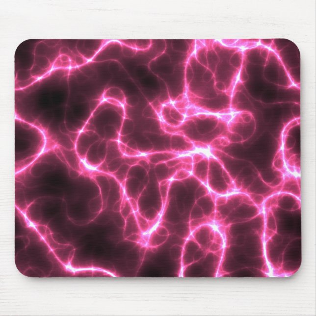 Mousepad fundo cor-de-rosa do relâmpago (Frente)