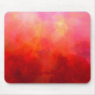 Mousepad Fundo de Aquarela Laranja Vermelho Intenso Amarelo