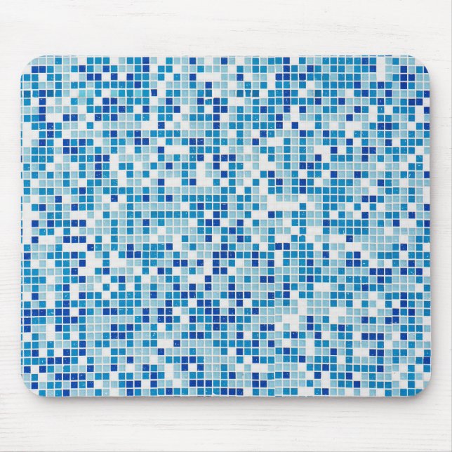 Mousepad Fundo de azulejos azuis (Frente)