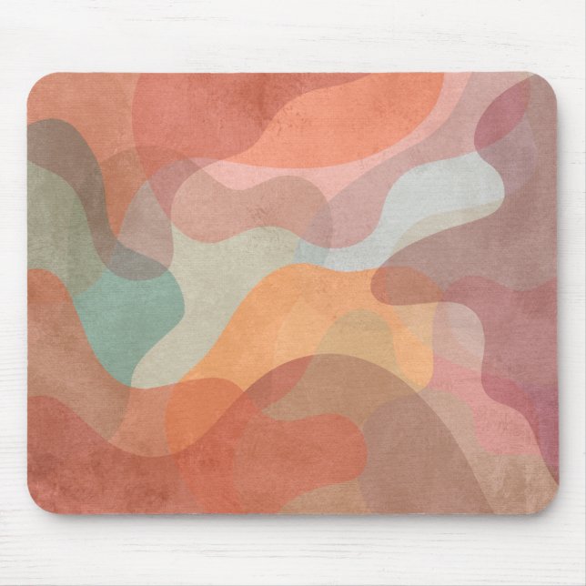 Mousepad Fundo de Blobs Pastel Sobrepostos Abstratos (Frente)