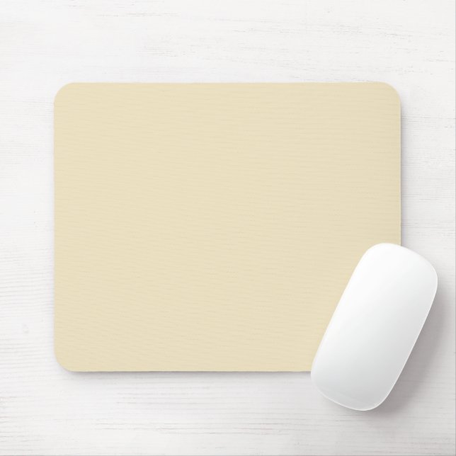 Mousepad Fundo de cor sólida do creme de champanhe modesto (Com mouse)