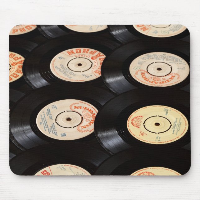 Mousepad Fundo de Discos de Vinil (Frente)
