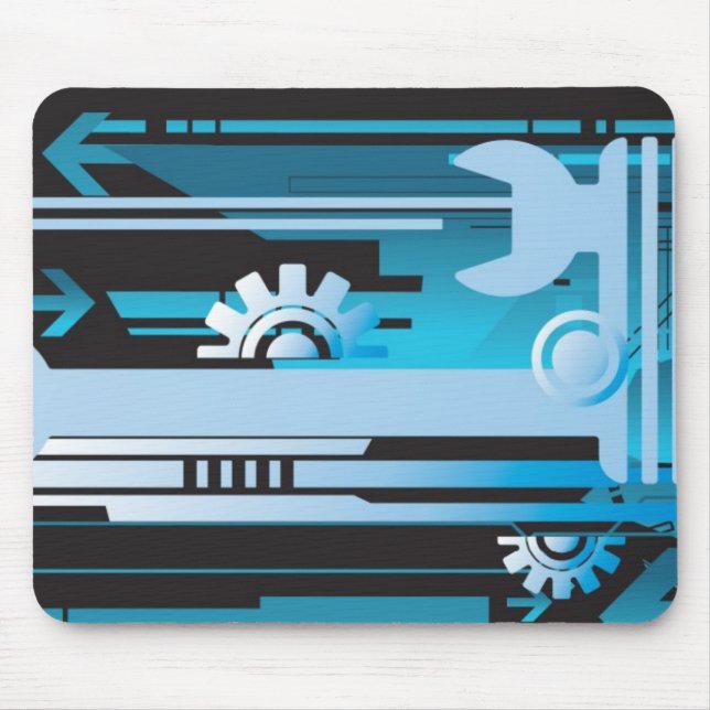 Mousepad Fundo de intervalo mínimo técnico 3 (Frente)