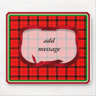 Mousepad Fundo de Natal da Xadrez Vermelha de Tartan