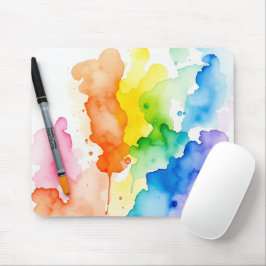 Mousepad Fundo de pintura de aquarela com caneta
