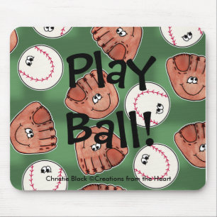 Mousepad Fundo do Campo de Colagem de Bola e Luva