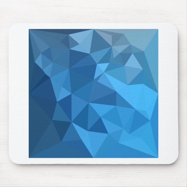 Mousepad Fundo do polígono do abstrato do azul do (Frente)
