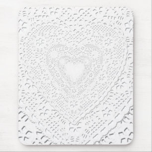 Mousepad Fundo do Tecido de rendas brancas falsas