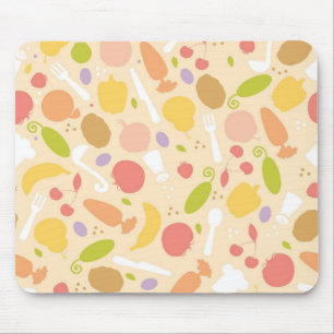Mousepad Fundo do teste padrão do cozinhar do vegetariano