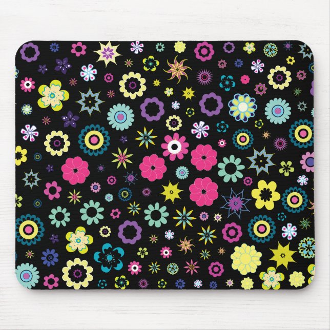 Mousepad Fundo Floral Colorido (Frente)