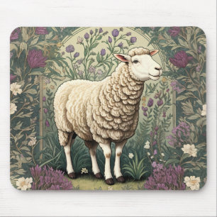 Mousepad Fundo floral de Lavanda Elegante