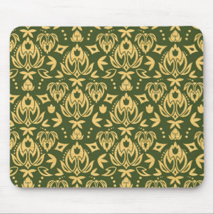 Mousepad Fundo floral de madeira da cor damasco