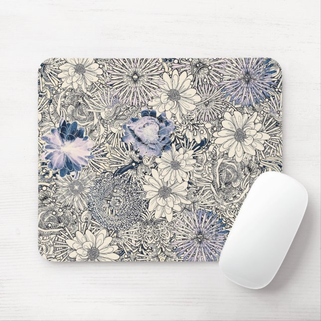 Mousepad Fundo Floral do Elegant Vintage Abstrato | (Com mouse)