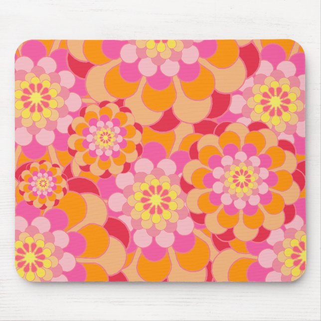 Mousepad Fundo Floral Melon Shades (Frente)