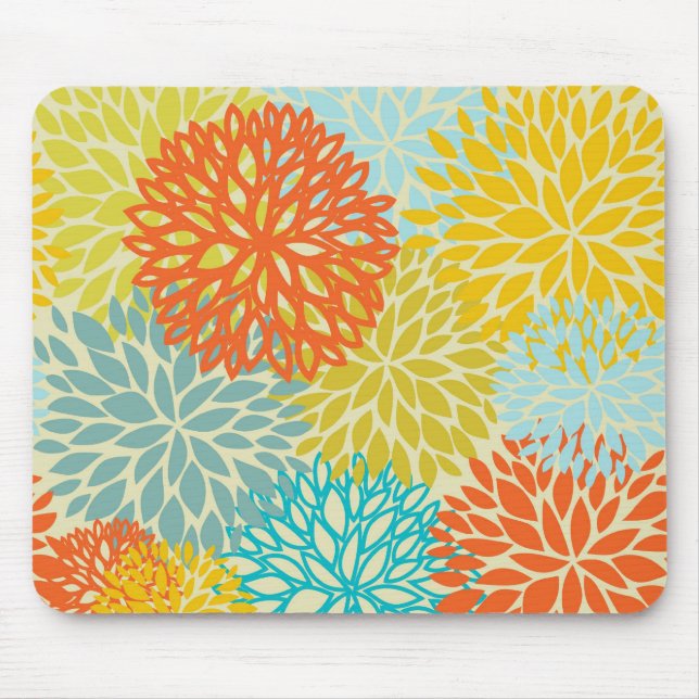 Mousepad Fundo floral sem emenda (Frente)