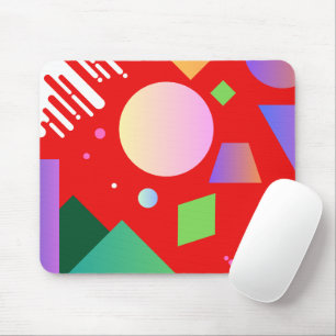Mousepad Fundo geométrico moderno em cores gradativas Verme