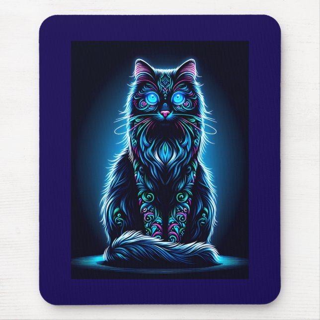 Mousepad Fundo Neon Cat Vivid - 97948 (Frente)