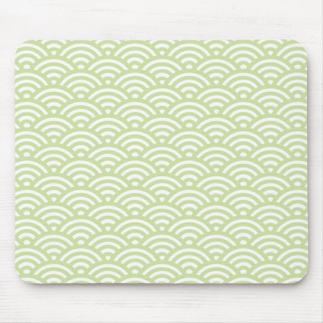 Mousepad Fundo oriental da onda (Frente)