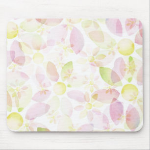 Mousepad Fundo projetado da flor da aguarela, textura